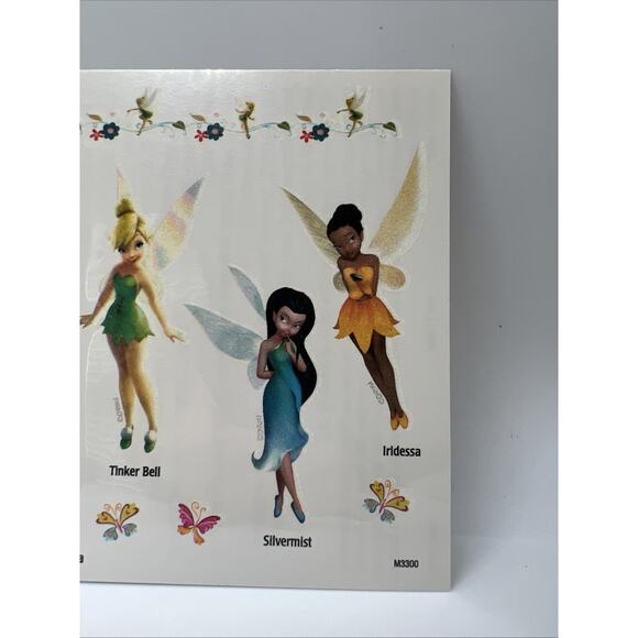 Walt Disney Pictures Peter Pan Tinkerbell Tattoo Temporary Tattoos Fairies Fairy - Picture 7 of 9